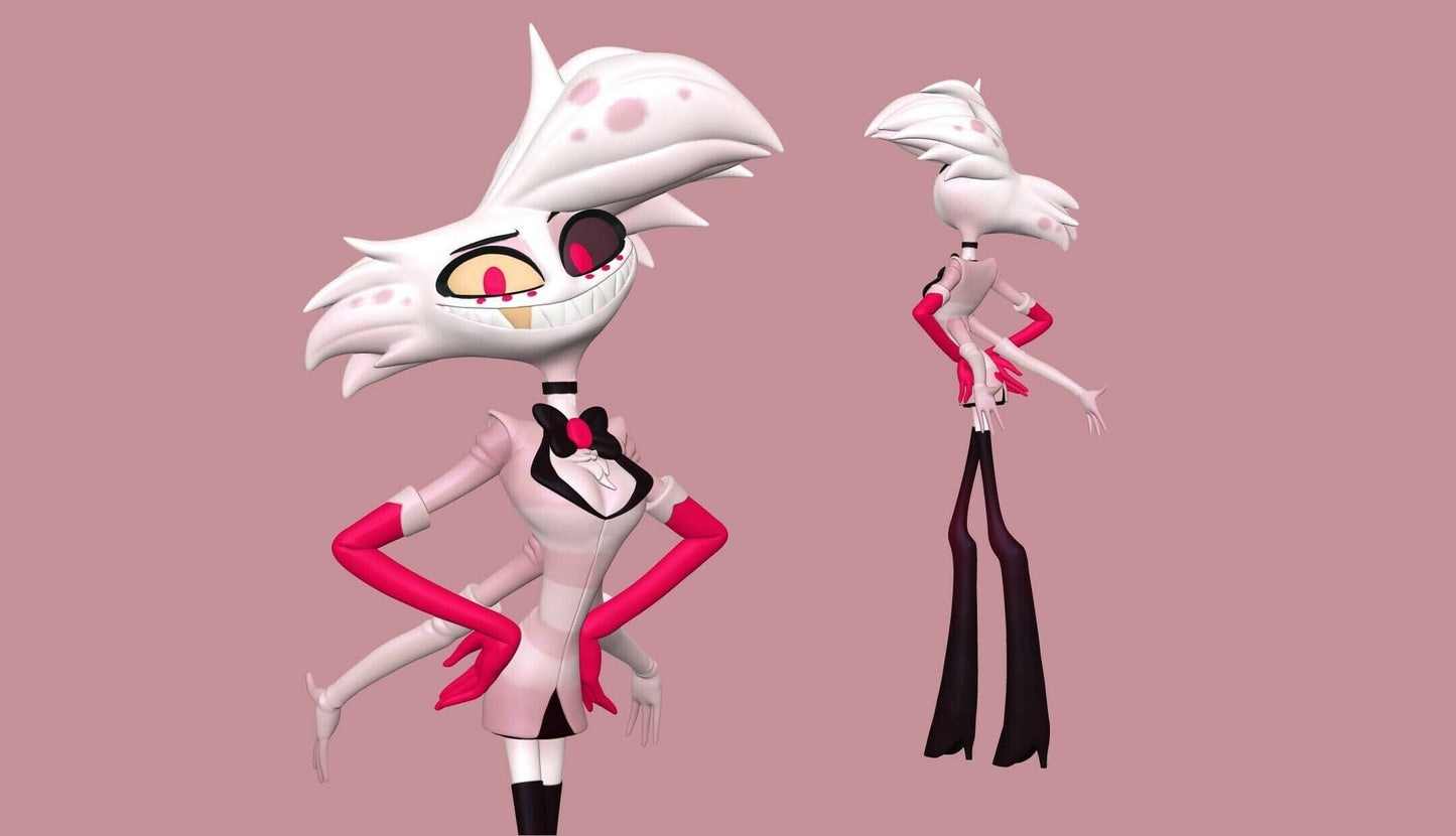 Angel from Hazbin Hotel - Collectible 3d printed statues - Perfect for Home Decor - Custom Gift and Painted Versions Available