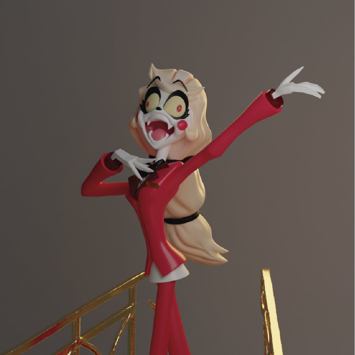 Charlie Diorama from Hazbin Hotel - Collectible 3d printed statues - Perfect for Home Decor - DIY and Painted Versions Available