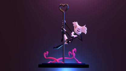 Angel Dust Poison Pole Dancing from Hazbin Hotel - Collectible 3d printed statues - Perfect for Home Decor - DIY and Painted Versions