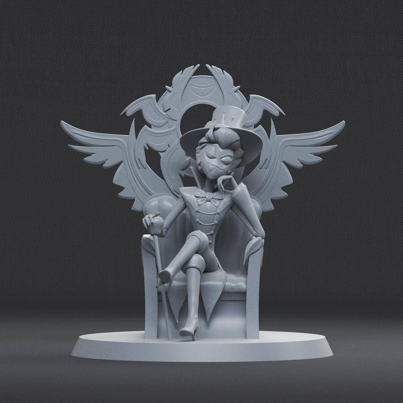 Lucifer Morningstar Throne Diorama from Hazbin Hotel - Collectible 3d printed statues - Perfect for Home Decor - DIY and Painted Versions