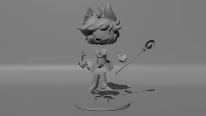 Alastor Chibi Kawai Version from Hazbin Hotel - Collectible 3d printed statues - Perfect for Home Decor - DIY and Painted Versions Available