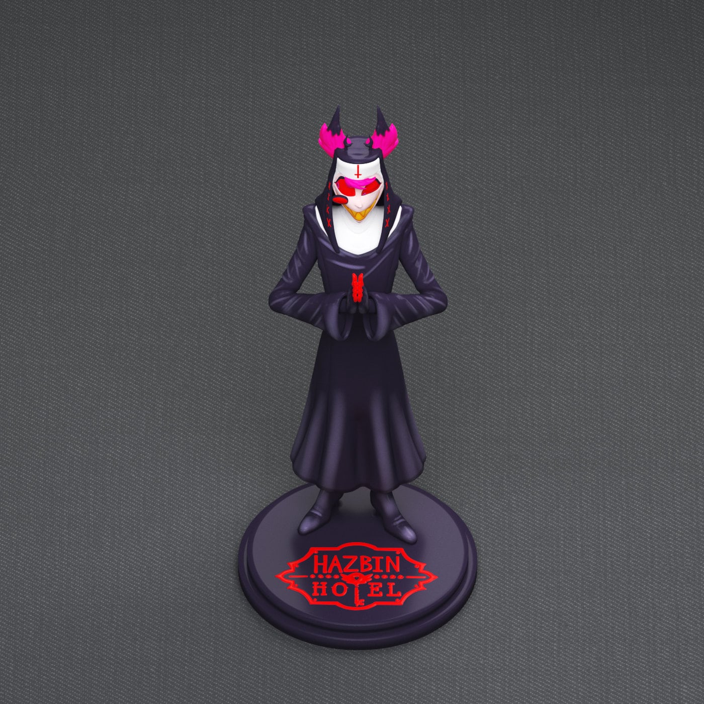 Alastor Nun from Hazbin Hotel - Collectible 3d printed statues - Perfect for Home Decor - DIY and Painted Versions