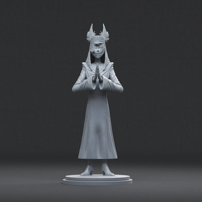 Alastor Nun from Hazbin Hotel - Collectible 3d printed statues - Perfect for Home Decor - DIY and Painted Versions