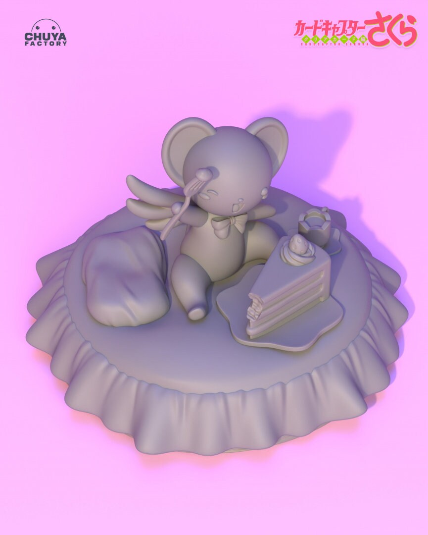 Kero Cake Eater from Sakura Card Captor Collectible 3d printed statues - Perfect for Home Decor - Custom Gift and Painted Versions Available