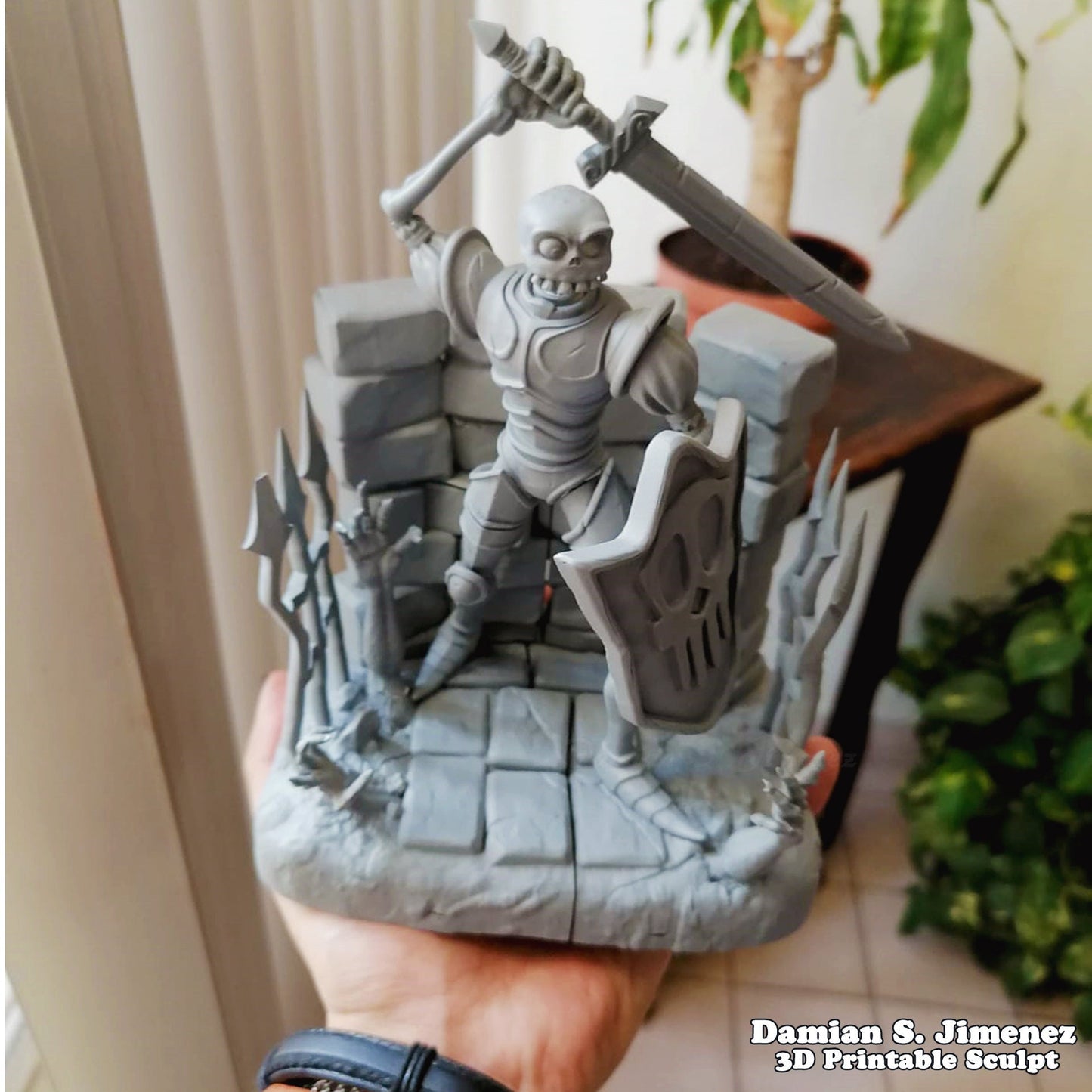 Sir Daniel Diorama MediEvil - Custom Engraving Gift - Fully Painted Statue or DIY Kit - Office, Home or Gaming Room Deco