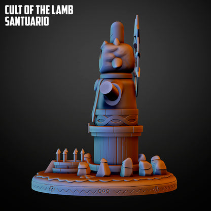 Santuario from Cult of the Lamb  - Collectible 3d printed statues -  Home Decor - Custom Gift and Painted Versions Available!