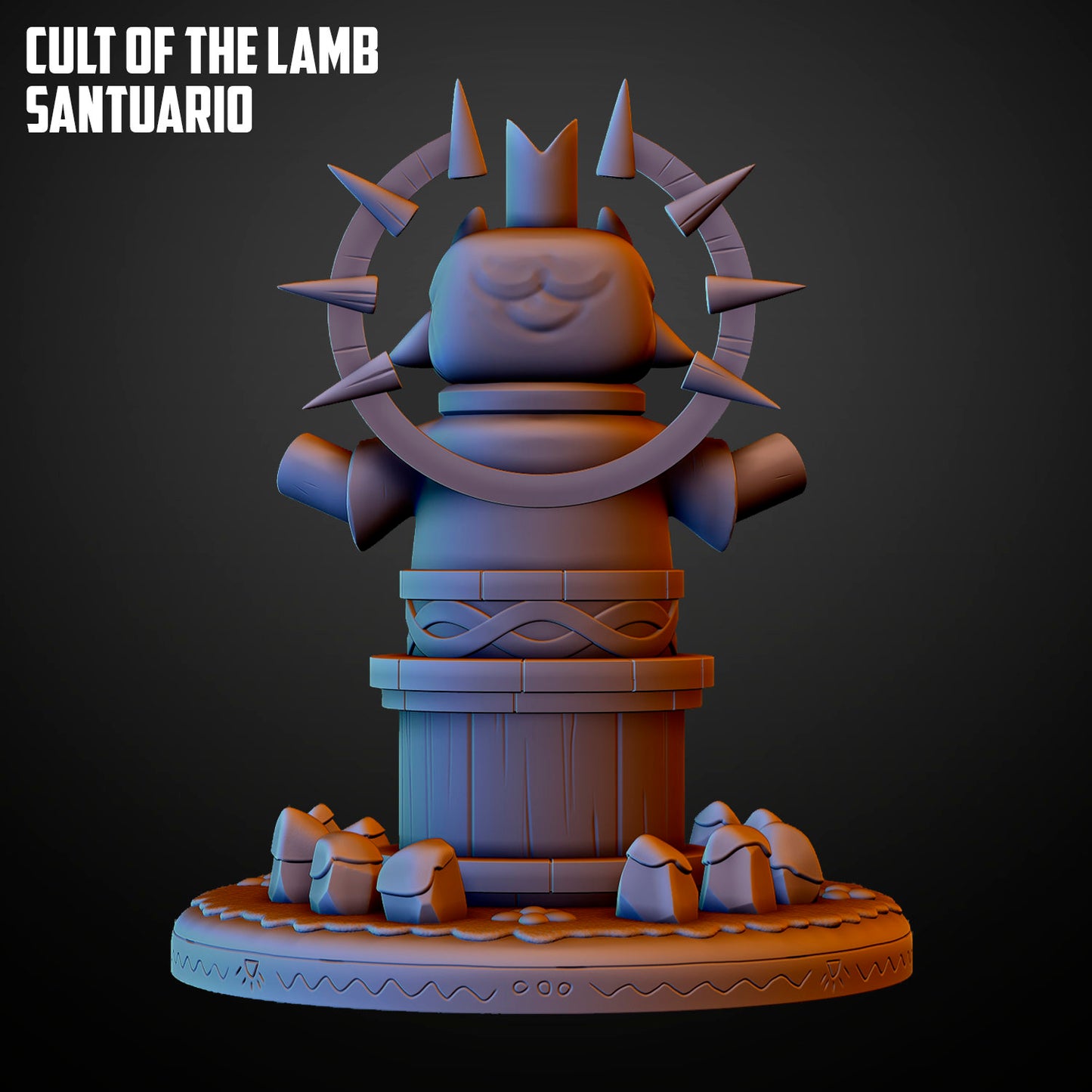 Santuario from Cult of the Lamb  - Collectible 3d printed statues -  Home Decor - Custom Gift and Painted Versions Available!