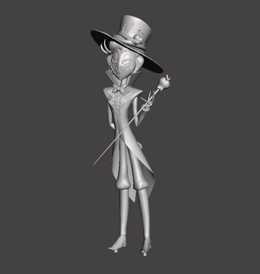 Mischievous Lucifer Morningstar from Hazbin Hotel - Collectible 3d printed statues - Perfect for Home Decor - DIY and Painted Versions