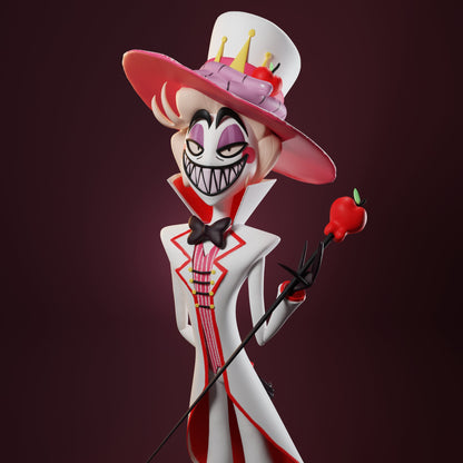 Mischievous Lucifer Morningstar from Hazbin Hotel - Collectible 3d printed statues - Perfect for Home Decor - DIY and Painted Versions