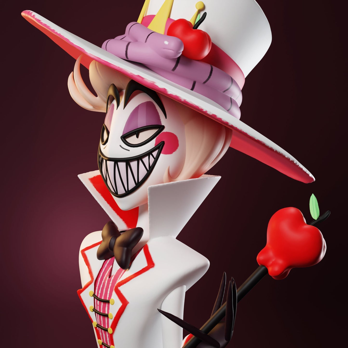 Mischievous Lucifer Morningstar from Hazbin Hotel - Collectible 3d printed statues - Perfect for Home Decor - DIY and Painted Versions