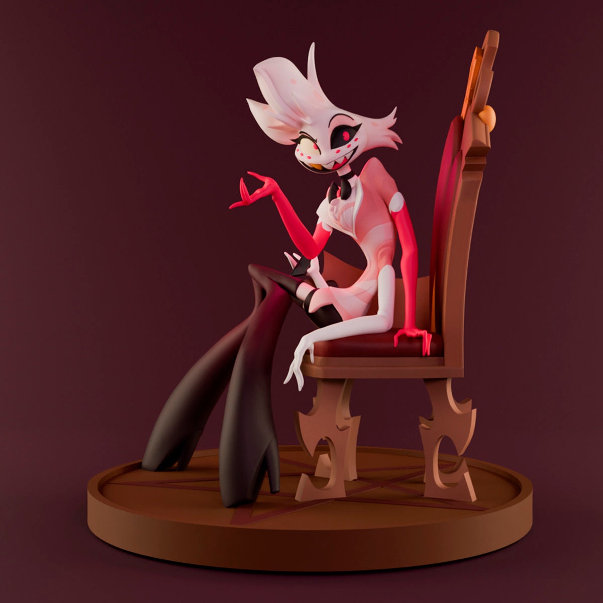 Angel Throne Diorama from Hazbin Hotel - Collectible 3d printed statues Perfect for Home Decor - Custom Gift and Painted Versions Available