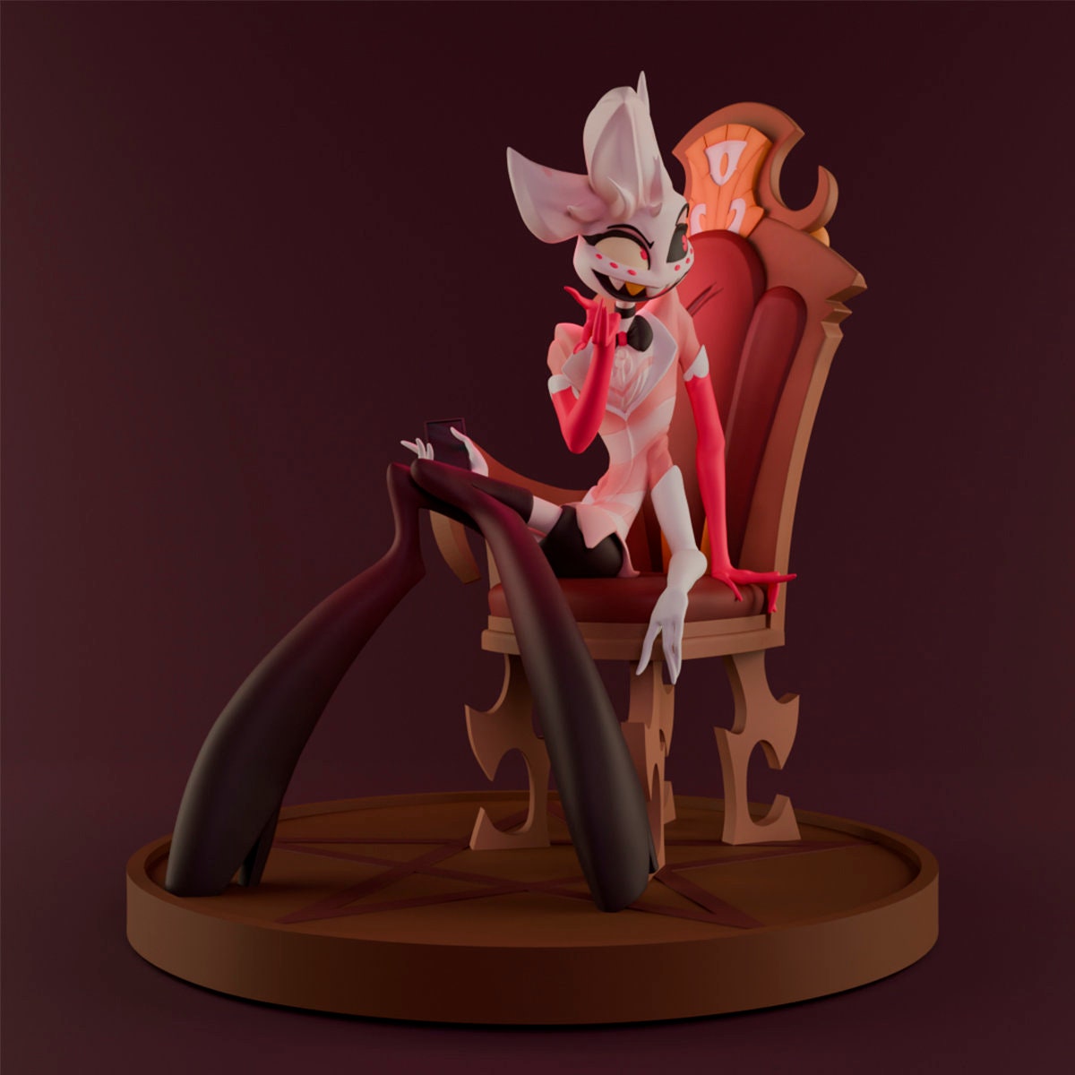 Angel Throne Diorama from Hazbin Hotel - Collectible 3d printed statues Perfect for Home Decor - Custom Gift and Painted Versions Available