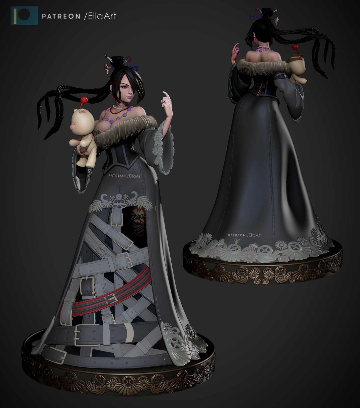 Lulu from Ffx Version 1 3D Print Model