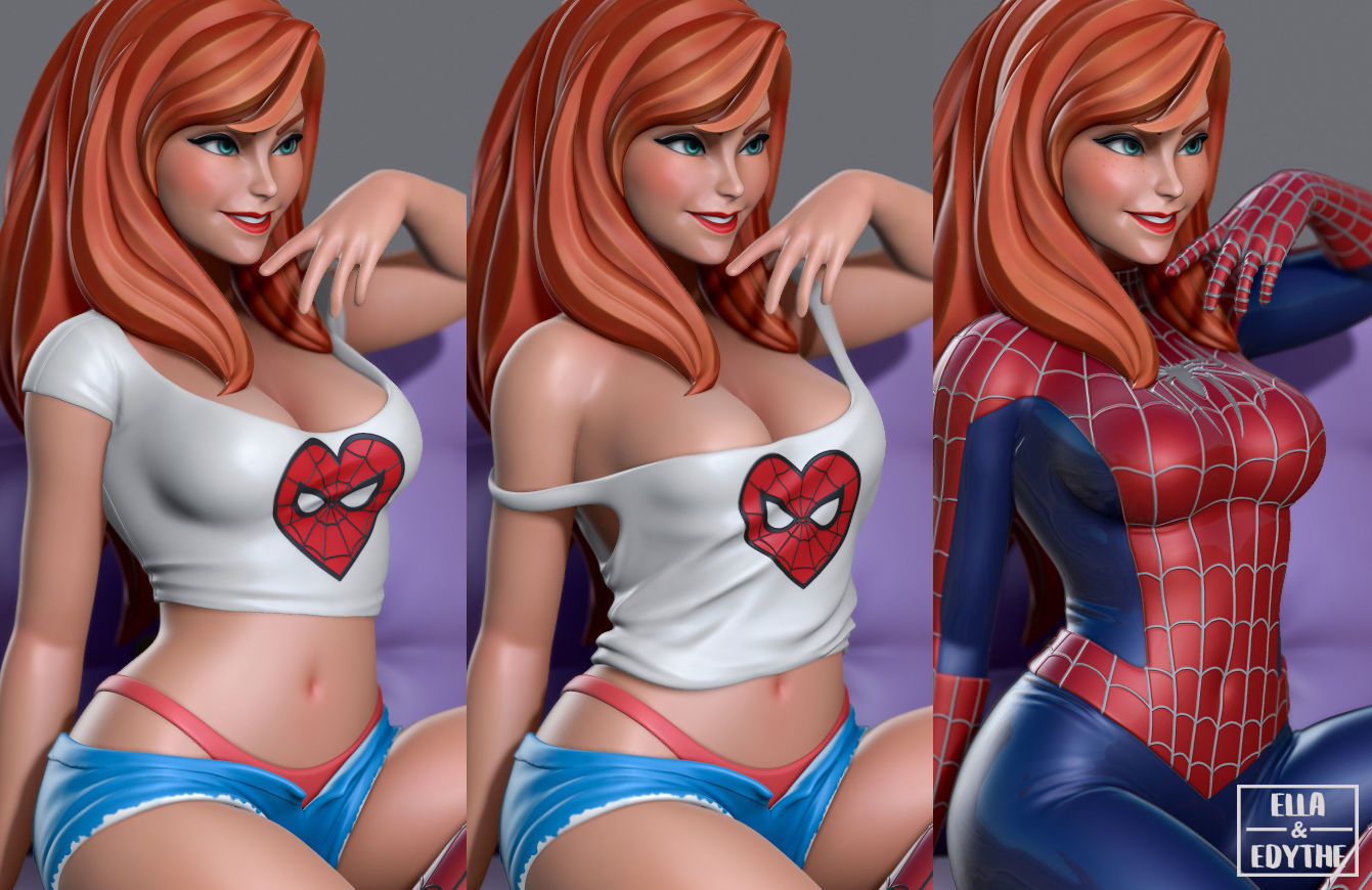 Mary Jane and Gwen Stacy - Spiderman 3D Print Model