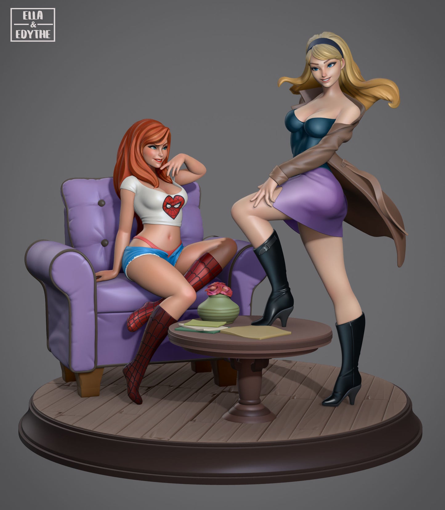 Mary Jane and Gwen Stacy - Spiderman 3D Print Model