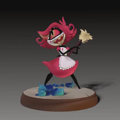 Niffty Diorama from Hazbin Hotel - Collectible 3d printed statues - Perfect for Home Decor - DIY and Painted Versions