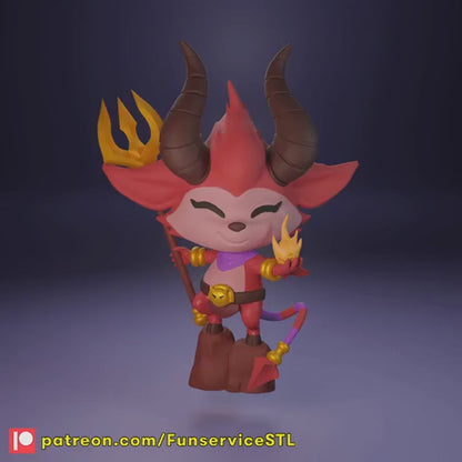 Little Devil Teemo from League of lol  - Collectible 3d printed statues - Home Decor - Custom Gift and Painted Versions Available!