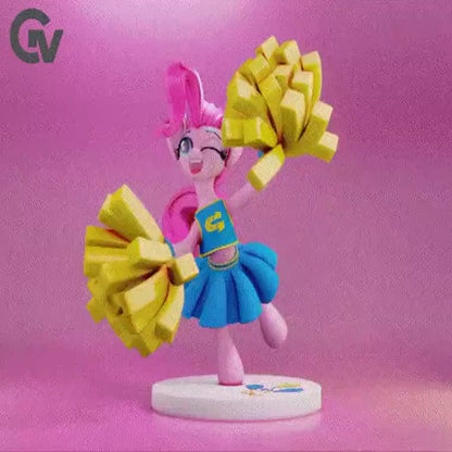 Pinkie Pie Cheerleader From MLP - Collectible 3d printed statues - Perfect for Home Decor - Custom Gift and Painted Version Available!