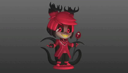 Chibi Alastor from Hazbin Hotel - Collectible 3d printed statues - Perfect for Home Decor - DIY and Painted Versions