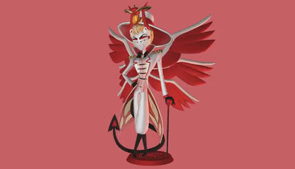 Lucifer with Wings from Hazbin Hotel - Collectible 3d printed statues - Perfect for Home Decor - Custom Gift and Painted Versions Available