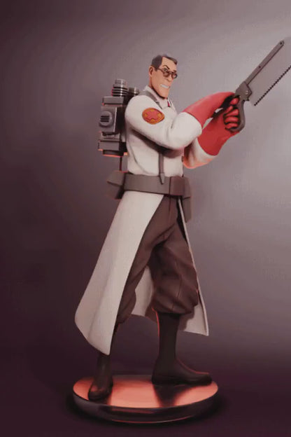 Medic from Team Fortress 2 - Collectible 3d printed statues - Home Decor - Custom Gift and Painted Versions Available!