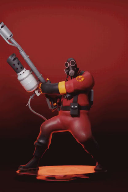 Pyro from Team Fortress 2 - Collectible 3d printed statues - Home Decor - Custom Gift and Painted Versions Available!