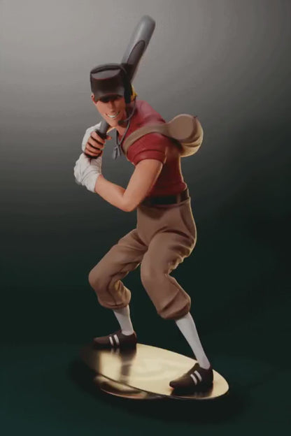 Scout from Team Fortress 2 - Collectible 3d printed statues - Home Decor - Custom Gift and Painted Versions Available!