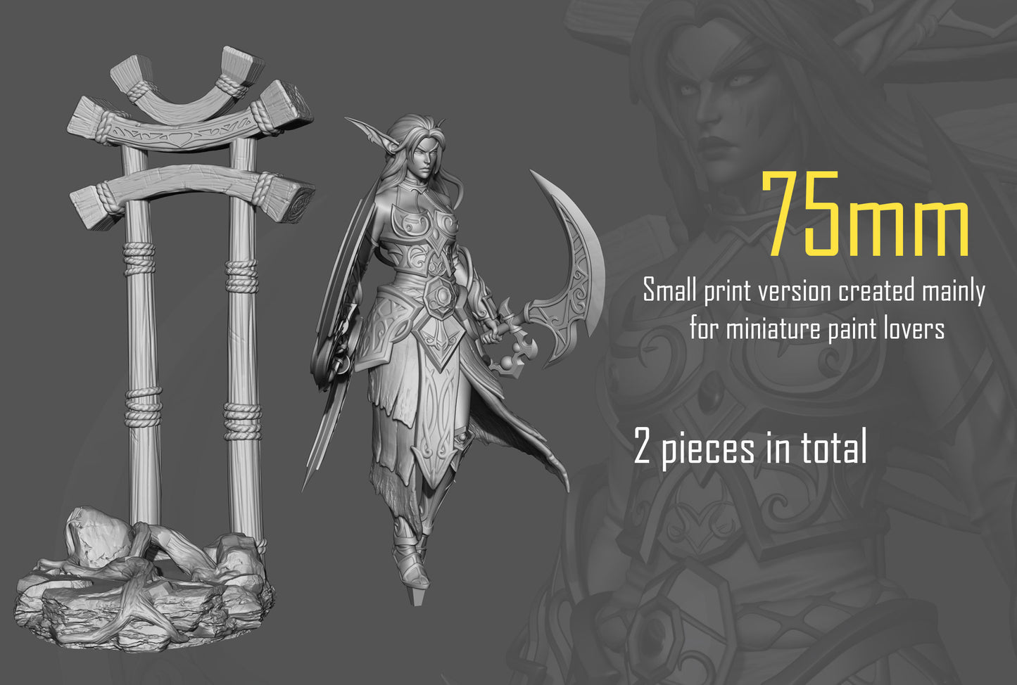 Tyrande Whisperwind - World of Warcraft 3D Print Model